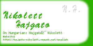 nikolett hajgato business card